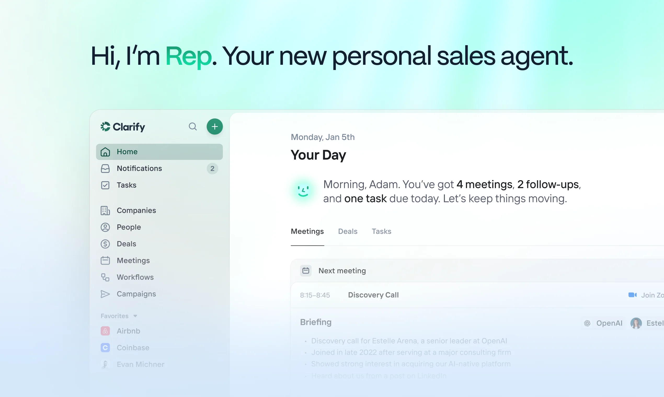 Clarify — Autonomous CRM for Sales | DiscoverNext